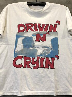 Drivin' N' Cryin'摇滚简约复古oldschool嘻哈高级感男女T恤300克