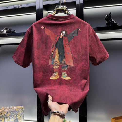 痞帅扎染美式轻奢短袖T恤