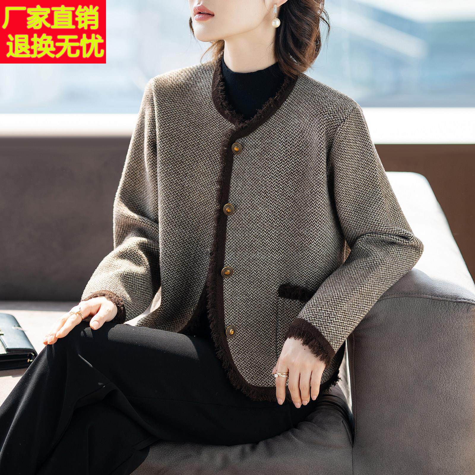 中老年人春秋外套女士小个子妈妈春装50多岁洋气质时尚新款上衣服