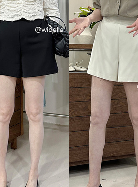 widelia陈魅儿2026春夏季新款 百搭显瘦松紧腰阔腿裤休闲短西裤女
