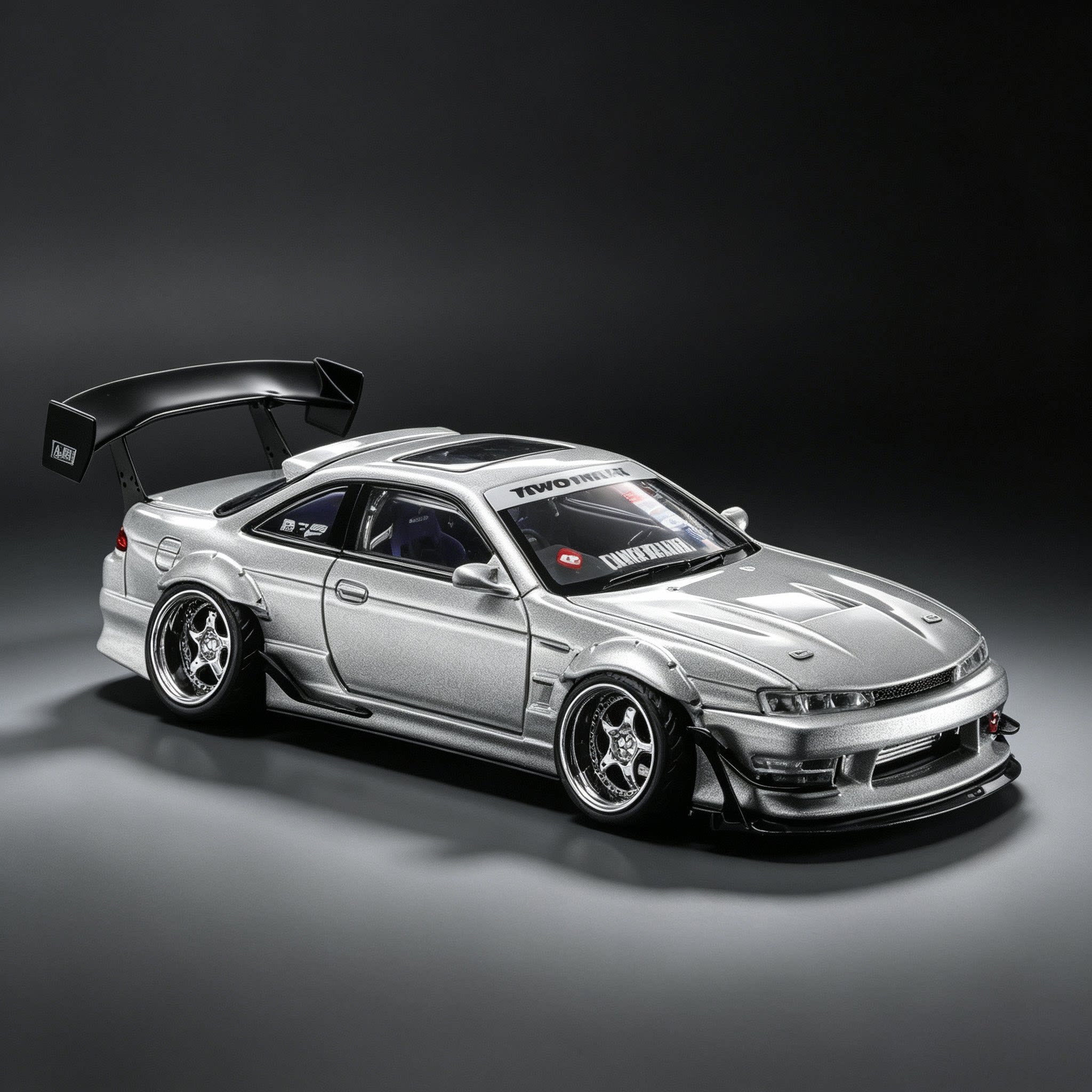 mortal 日产 s14 银色 NISSAN S14 V1 CAMBERGANG 1.0 合金车模型图片