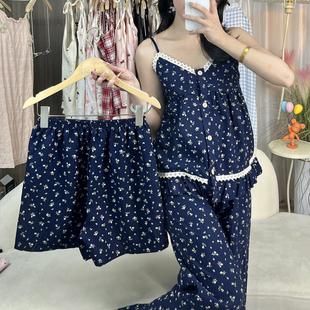三件套睡衣女家居服套装 4号 夏季