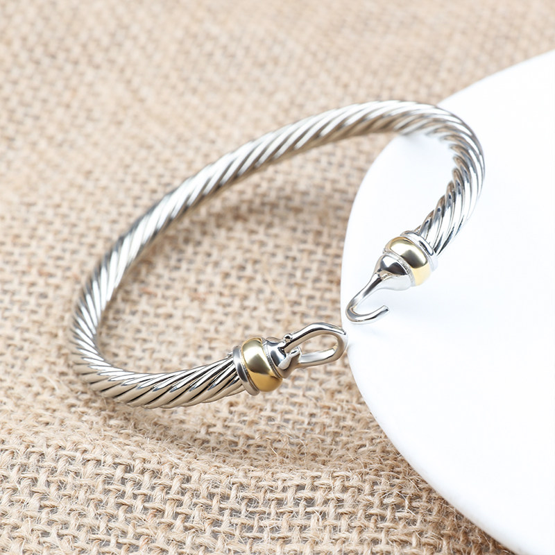 DAVID DAVID 5MM BRACELET EUROPE AND AMERICA LOGO TWISTED HOOK WISH CROSS-BORDER EBAY