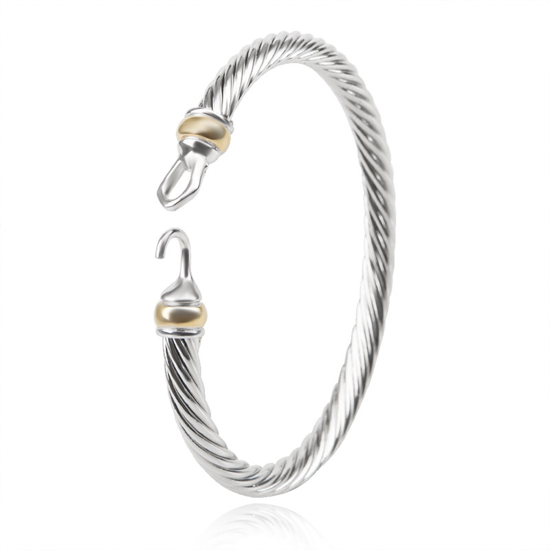 DAVID DAVID 5MM BRACELET EUROPE AND AMERICA LOGO TWISTED HOOK WISH CROSS-BORDER EBAY