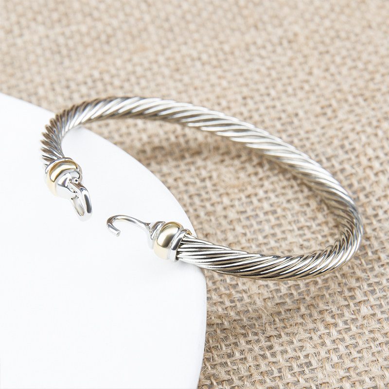 DAVID DAVID 5MM BRACELET EUROPE AND AMERICA LOGO TWISTED HOOK WISH CROSS-BORDER EBAY