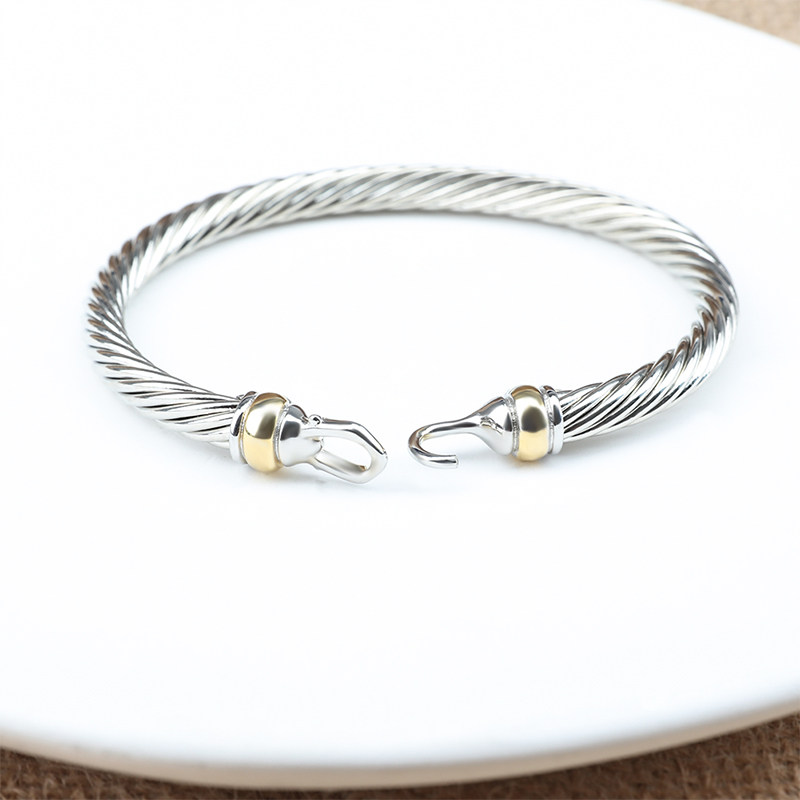 DAVID DAVID 5MM BRACELET EUROPE AND AMERICA LOGO TWISTED HOOK WISH CROSS-BORDER EBAY