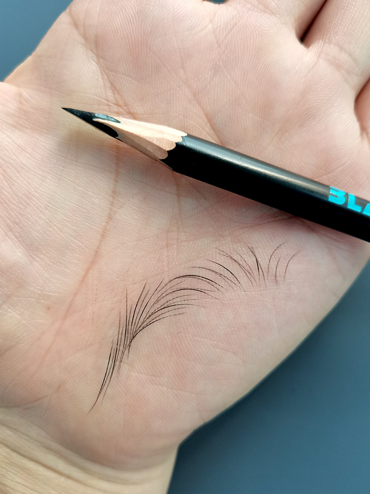 眉笔纹绣化妆师专用野生眉线条笔木质硬芯雾眉画眉笔设计眉形防水