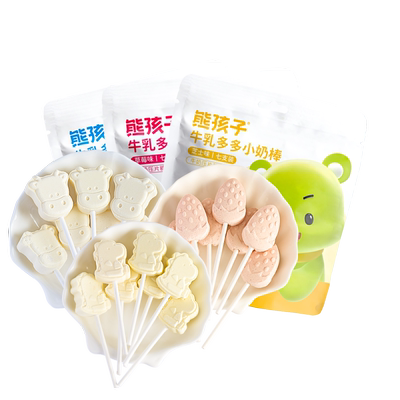 熊孩子高钙小奶棒21支益生菌糖果