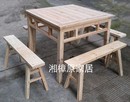 榫卯实木桌农村堂屋高桌农家乐饭店餐桌舞台道具桌 杉木八仙桌老式