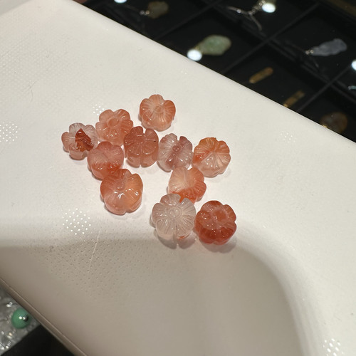 冰种花朵小花正红川料南红