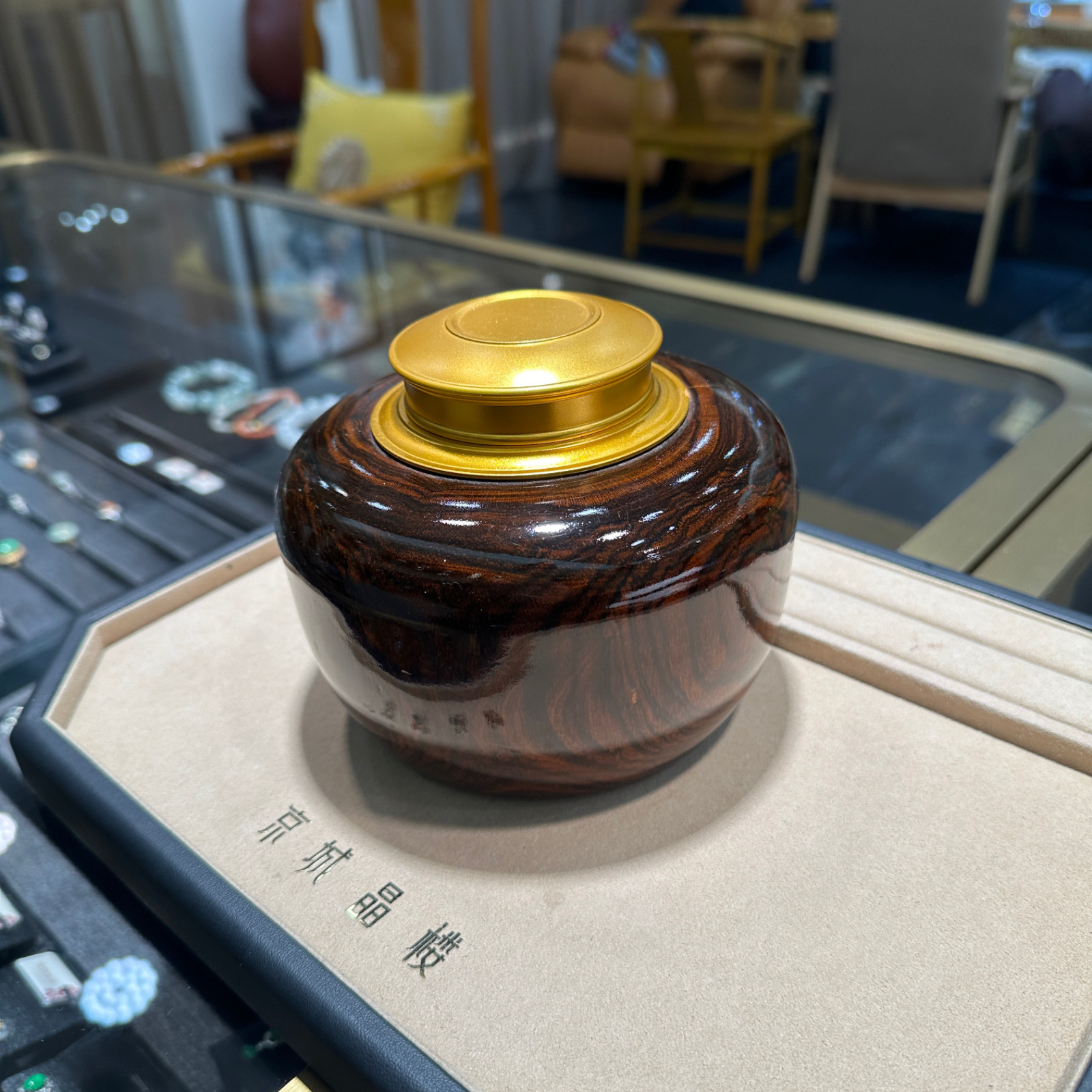 天然檀木茶叶罐手工制作要求高不建议购买,家居饰品,桌面摆件,淘宝优惠券,粉丝福利购,淘宝优惠卷