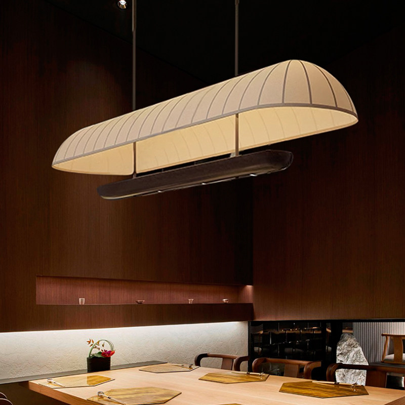 侘寂风前吊灯中古布艺酒店岛吧散座茶室咖啡店收银台餐饮长条灯具,家装灯饰光源,酒店/宴会厅/餐饮吊灯,淘宝优惠券,粉丝福利购,淘宝优惠卷