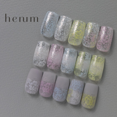 henum韩系蕾丝网纱美甲转印纸