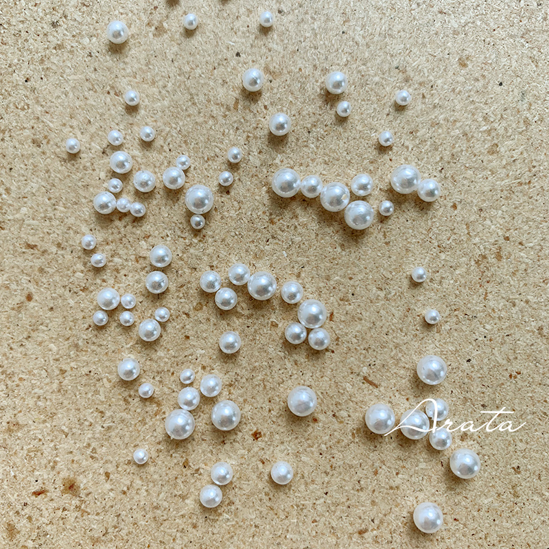 日式ARATA美甲饰品圆形珍珠