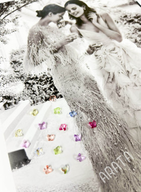 ARATA 翩翩起舞小蝴蝶  百搭幻彩高透亮小蝴蝶 美甲饰品 指甲饰品