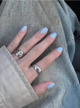 韩国estemio甲油胶新款韩系透色蓝色夏季流行色SY36