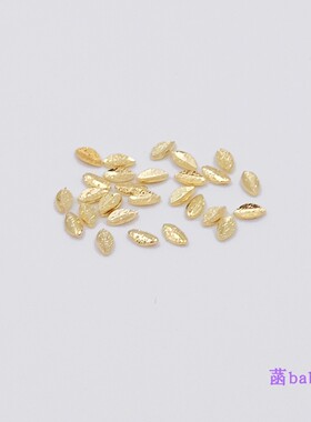 日式 ARATA 美甲饰品 真金电镀 金属磨砂表面马眼 柳叶 指甲饰品