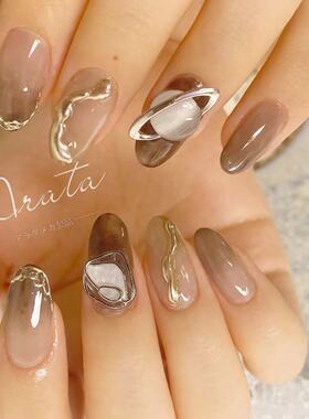 ARATA 美甲饰品 时尚气质简约不规则土星 星云 ins设计风高级感