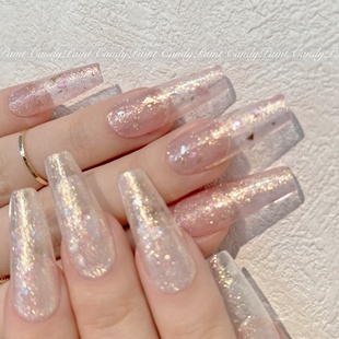 日本Vetro仙女水光感细闪351碎光白353碎光粉冰透美甲罐装 甲油胶