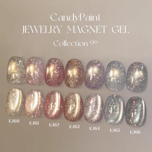 Candy Paint 爆闪珠宝猫眼胶第九弹七彩欧泊猫眼玻璃珠美甲甲油胶