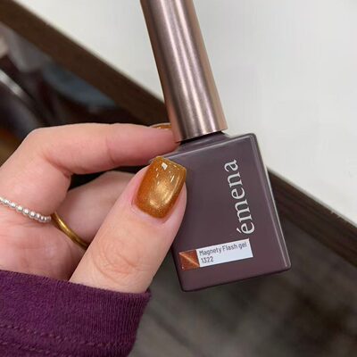 2025 日本 Emena 金秋碎钻猫眼 1322 猫眼胶 招财金碎钻胶 甲油胶