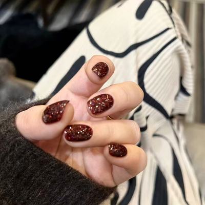 日本进口Emena显白碎钻甲油胶