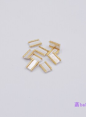 日式 ARATA   金色细边纹 银白色 鲍鱼纹 美甲饰品