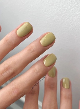 韩国进口贵妇甲油胶品牌estemio小众时髦显白枯叶黄绿色Y18