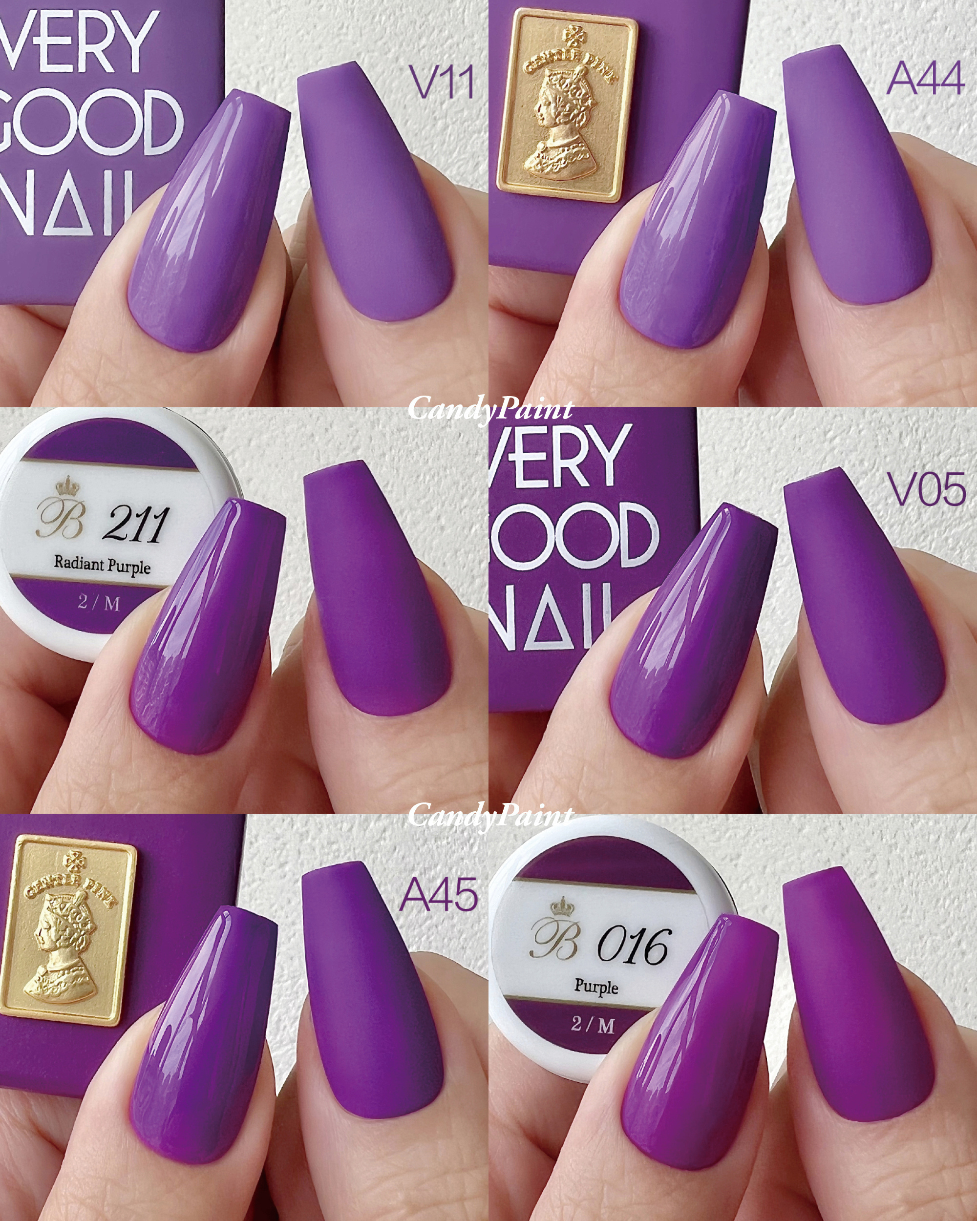 vetro深紫色系合集日本甲油胶