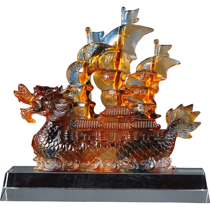 琉璃帆船总经理家居客厅工艺品