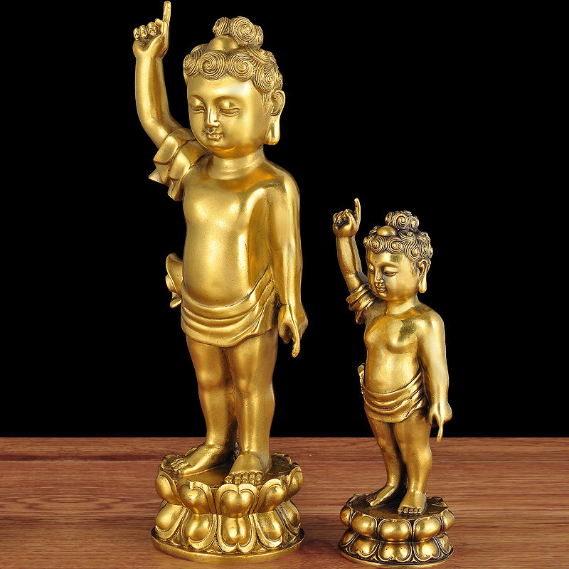 黄铜太子佛摆件浴佛沐浴灌佛释迦牟尼佛像铜像佛堂寺庙供奉工艺品