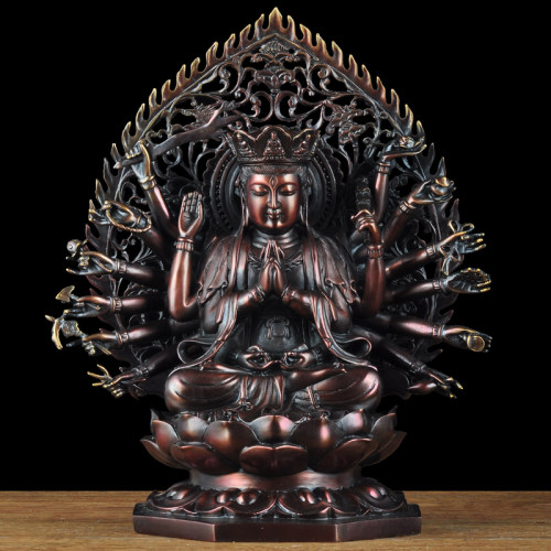 莲善堂千手准提铜佛像佛堂供奉