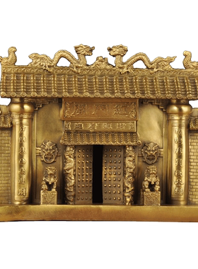 全铜开门红摆件招财风水工艺品家居客厅玄关装饰品新店铺开业礼品