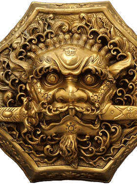 八卦挂件睚眦风水铜狮子