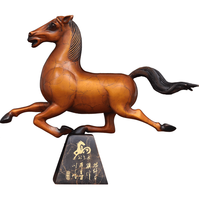 彩铜马到亨通马到成功摆件马工艺品家居客厅玄关装饰品办公室摆设