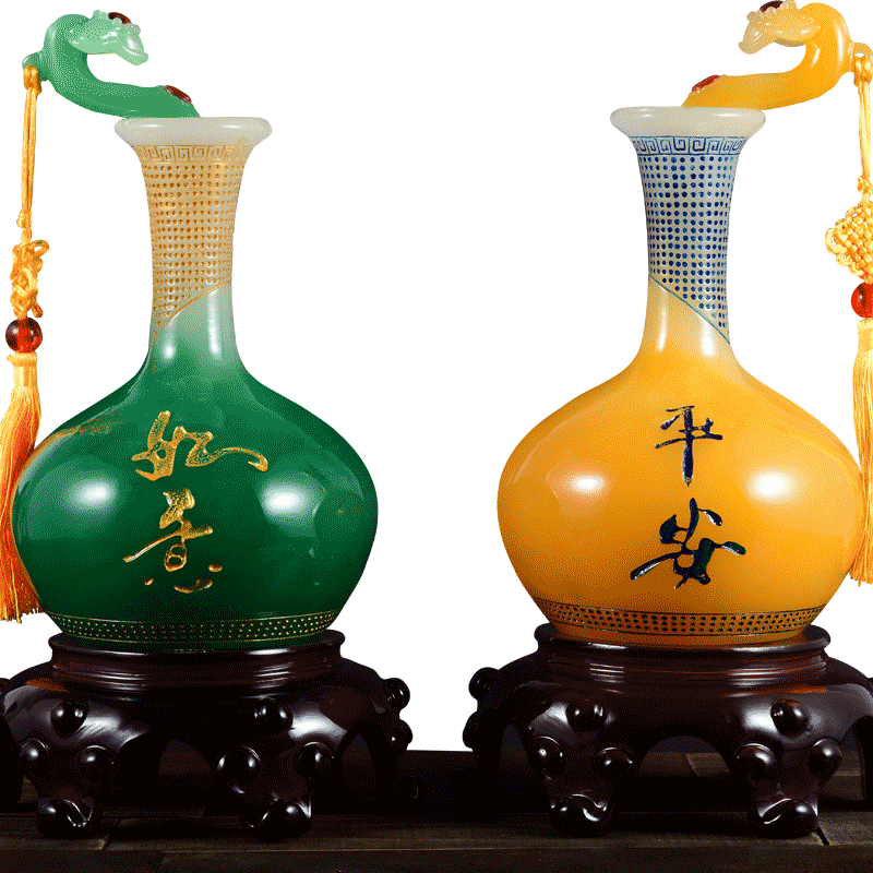 莲善堂花瓶摆件家居客厅装饰品