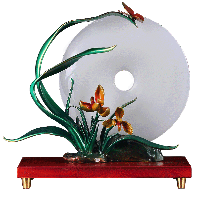 兰花电视柜新房乔迁玉石平安扣