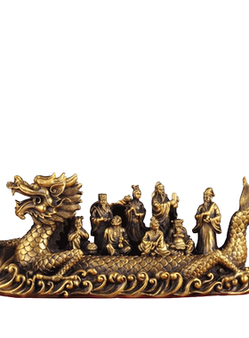 黄铜八仙过海各显神通招财工艺品