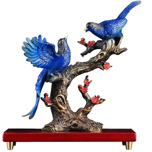 全铜喜上眉梢摆件创意家居摆设客厅新房婚房装饰品送朋友结婚礼物