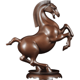 紫铜唐跃马摆件马到成功招财马摆设家居客厅电视柜装饰品商务礼品
