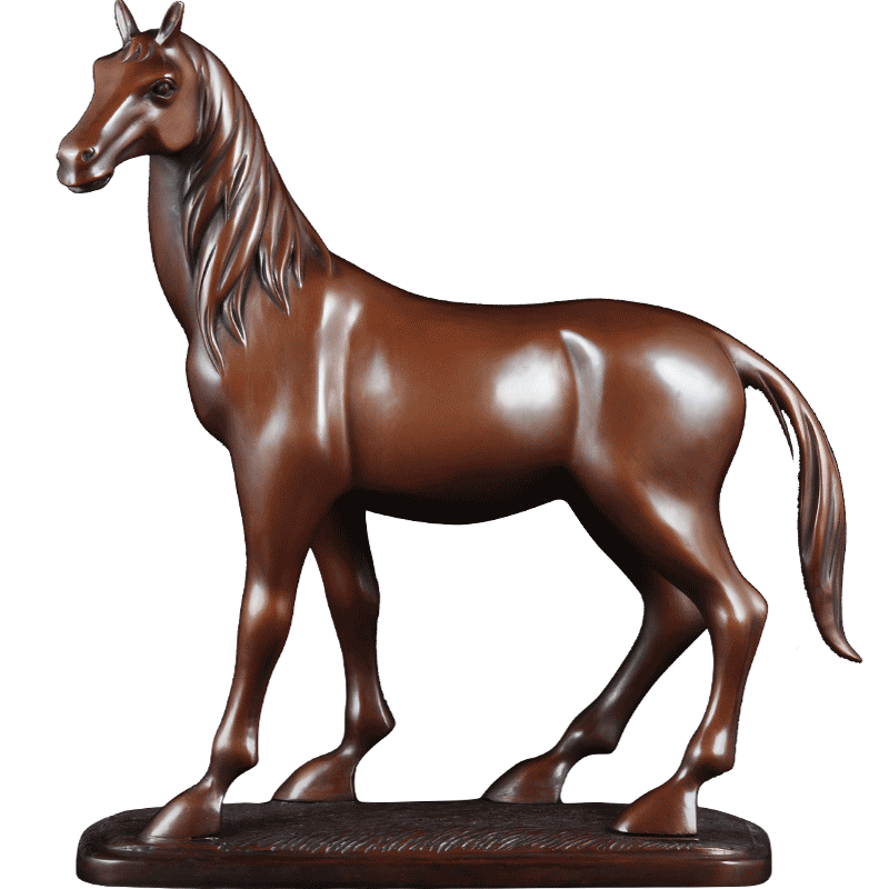 紫铜马到成功马摆件生肖招财马