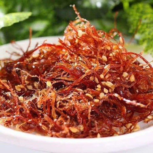 麻辣牛肉丝(又名龙须牛肉丝)，麻辣带甜，辣而不腻