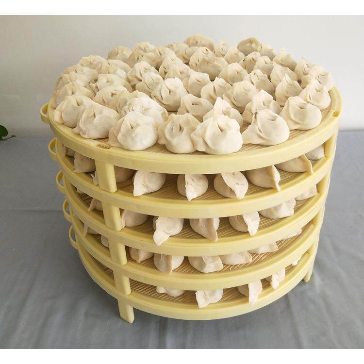 多层饺子帘可加层面食帘水饺盖帘带加高腿圆形托盘家用放包子