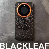 黑叶适用于HUAWEI华为Mate60Pro锻造碳纤维手机壳套mat60Pro 保护壳铝合金星耀环全包保护防摔防刮轻奢个性