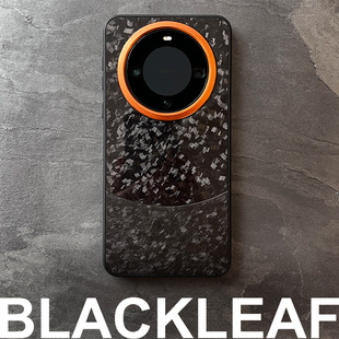 黑叶适用于HUAWEI华为Mate60Pro锻造碳纤维手机壳套mat60Pro+保护壳铝合金星耀环全包保护防摔防刮轻奢个性