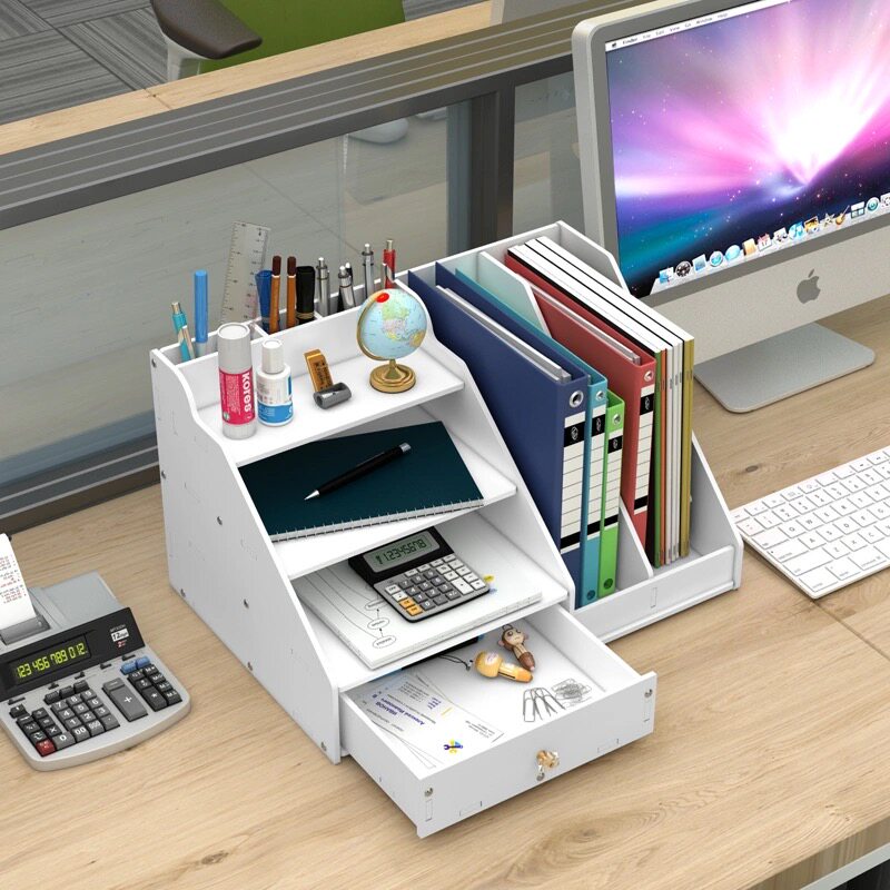 책상 보관함 데스크탑 파일 랙 다층 수조 정리 보관함 서랍 파일 프레임