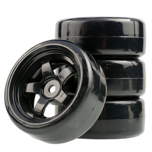 1:10漂移车光头轮胎HSP94123樱花D4/D5田宫TT02京商FW06漂移轮胎