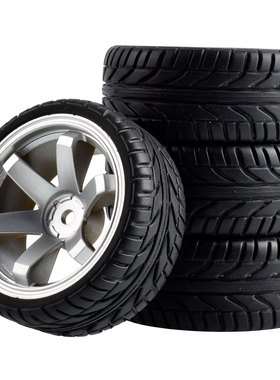 1:10平跑轮胎xv01房车RS4竞速胎FW06耐磨软胎ptg2田宫TT02樱花D4