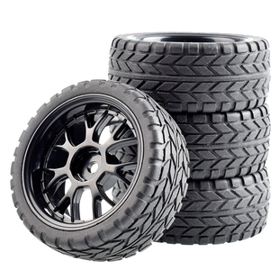 1:10平跑车胎公路竞速轮胎FW06跑街胎94123抓地力TT02田宫软胎RS4