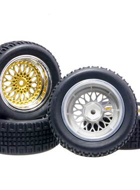 75mm拉力轮胎1:10平跑改拉力1:16越野94123尼龙轮毂TT02田宫XV02